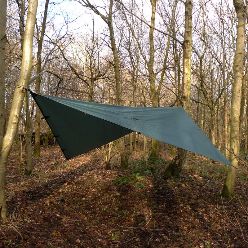 DD Hammocks Tarp 3.5 x 3.5 - Olive Green (11.5ft x 11.5ft) - 100% Waterproof - Lightweight & Multifunctional Large Rainfly Tarp Tent Shelter for Camping Bushcraft & Survival Adventure - Image 4